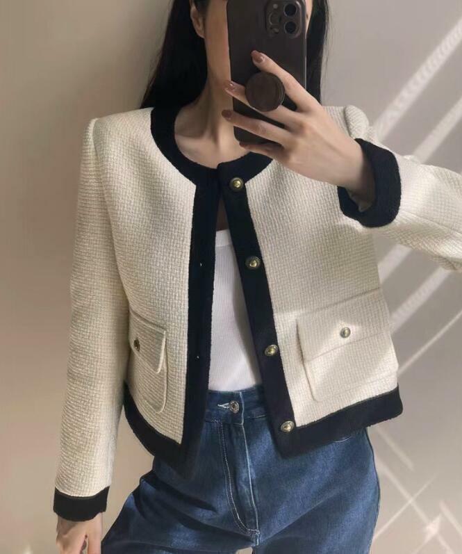 women's short pocket workwear cotton coat main image 1