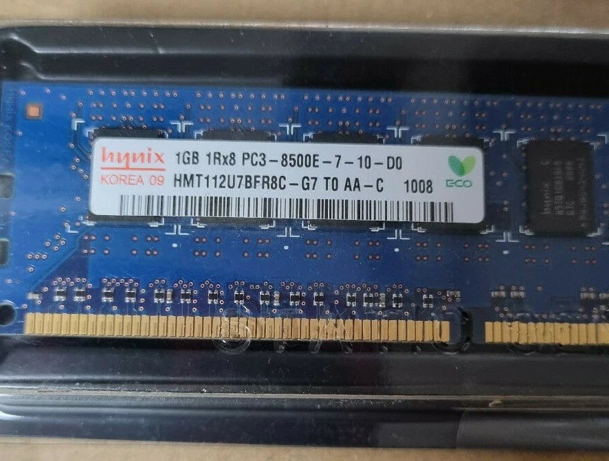 new Hynix 1GB 1Rx8 PC3-8500E Server RAM HMT112U7BFR8C-G7 0946 - Image 2 of 2