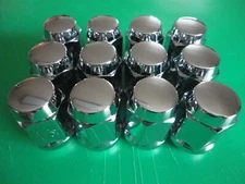 12 Chrome 12x1.25 Closed End Bulge Acorn Lug Nuts - Cone Seat - 19mm Hex