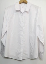 Time And Tru Shirt Womens XXL 20 White Button Up Long Sleeve Collared Business