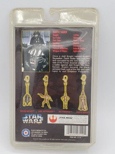 Star Wars 1996 Darth Vader Die-Cast 3 Inch Metal Keychain - Picture 2 of 2