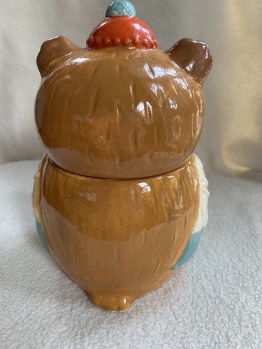 Owl Earthenware Trinket Box Container 6.5 In Tall Wise Woods Nature Forest Birds - Picture 4 of 7