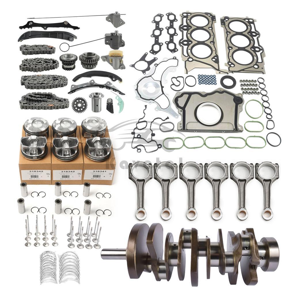 3.0T Engine Crankshaft Rods Pistons Gasket Bearing Valve Timing Kit For Maserati