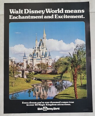 World Disney World Vintage 1976 20x40 Posters plus Extras (pics