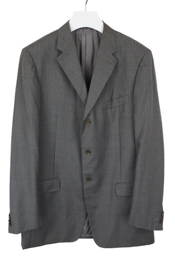 PAL ZILERI Pull Blazer Men's EU 60 Single Breasted Wool Pinstriped 3 Buttons