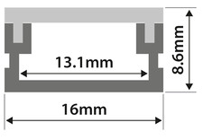 Lyyt Aluminium LED Klebeband Profil wasserdicht kurz 2m