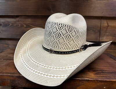 Men's Fine Natural Cowboy Straw Hat 750X Temple-5923