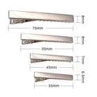 10 20 50 100 X SILVER COLOUR CROCODILE ALLIGATOR STRAIGHT BLANK HAIR CLIPS CL1