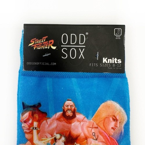 Odd Sox Street Fighter Crew Socks Mens Womens Video Game Fun Novelty Gift Gamer - Picture 2 of 6