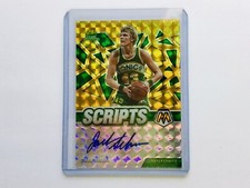 Jack Sikma 2020-21 Panini Mosaic Scripts AUTO Orange Reactive Prizm SSP Sonics