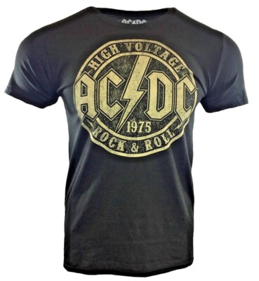 AC DC Mens Tee T Shirt ACDC Rock & Roll Music Band Tour Vintage s Hell Black NEW