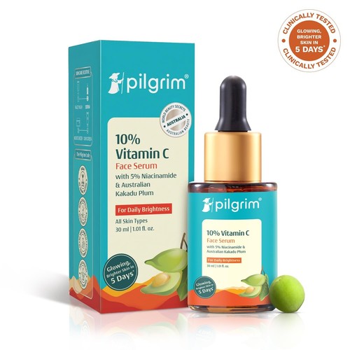 Pilgrim 10% Vitamin C Serum 30ml for Glowing Skin| For Normal Skin Free Shipping - Picture 3 of 5