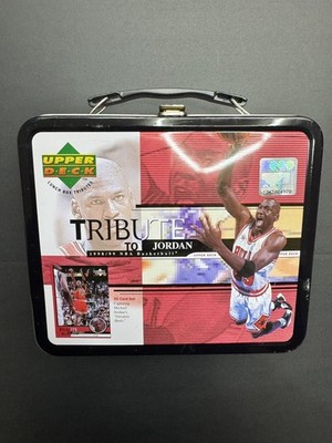 1998-99 Upper Deck Tribute to Jordan NBA Basketball Metal Lunch Box - EMPTY-USED