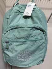 Mochila extra grande para portátil Kipling Seoul Up 17" en verde pixie nueva con etiquetas