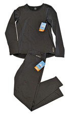 NWT Hot Chillys Women's Micro Elite Chamois Top & Pant Set, Size Large, Black