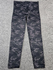 Spanx Camo Leggings Womens XL 7/8Black Gray Green Camouflage Stretch