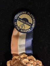 El Paso Texas Sunshine Playground Of The Border Vintage Pinback Button With Hat