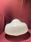 Vintage School House Ceiling Light Fixture MCM Milk Glass Globe 6 inch fitter