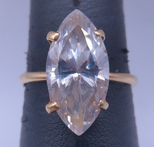 MA1 10k Yellow Gold Cubic Zirconia Size 8 Lady's Ring - 4.9g