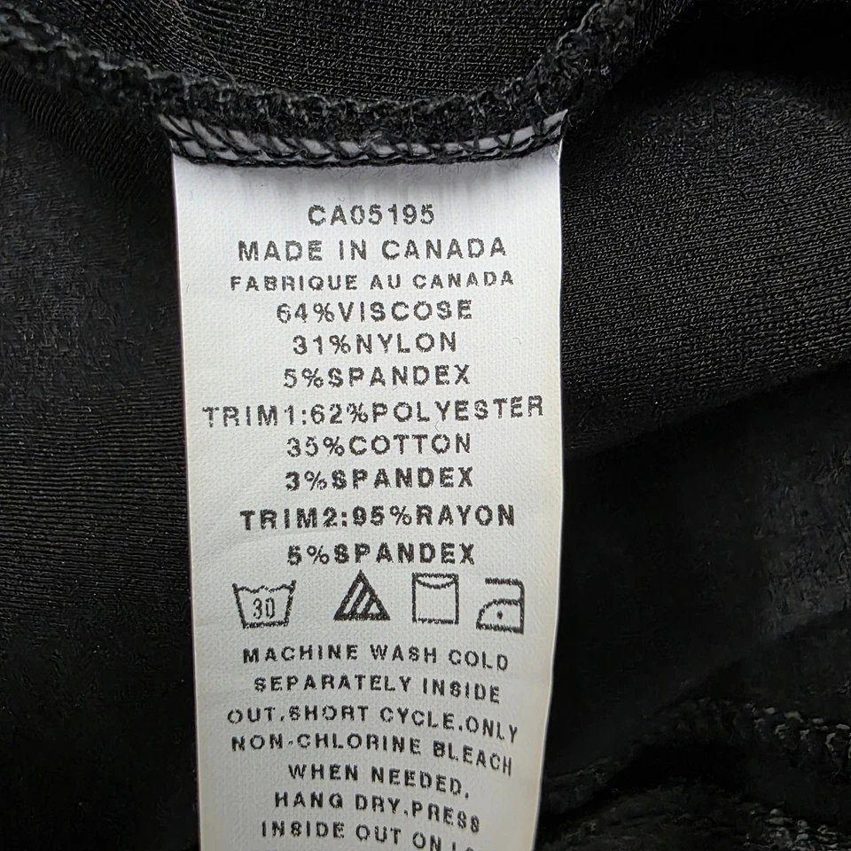 Piccadilly Canada XL Chaqueta Tejida Negra Cremallera Completa Frontal Borde a Rayas Foto 4 de 4