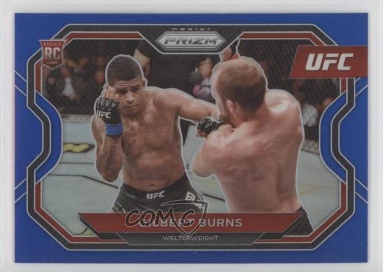 2021 Panini Prizm UFC Blue Prizm 89/199 Gilbert Burns #178 7m3