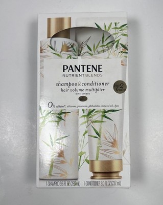 New - Pantene Nutrient Blends Shampoo & Conditioner Hair Volume Multiplier Set