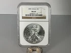 2001 1 Oz .999 Fine Silver American Silver Eagle $1 MS 69 MS69 NGC 1oz 1 Ounce