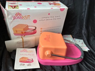 BossKut Personal Die Cutter Machine Bundle Cutting Plates Manual Dies Boxed SS