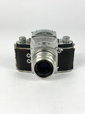Vintage Kamera Exa Ihagee Dresden Carl Zeiss Tessar 2,8/50mm Objektiv SLR Alt