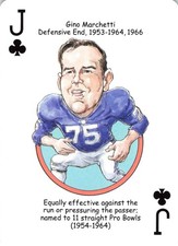 Gino Marchetti Jack of Clubs Swap Playing Card NFL Legend Defensive End Card
