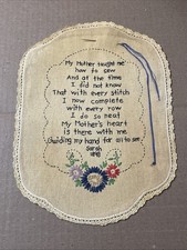 Antyczny sampler do szycia z 1893 roku autorstwa Sarah Mother nauczyła mnie szyć 