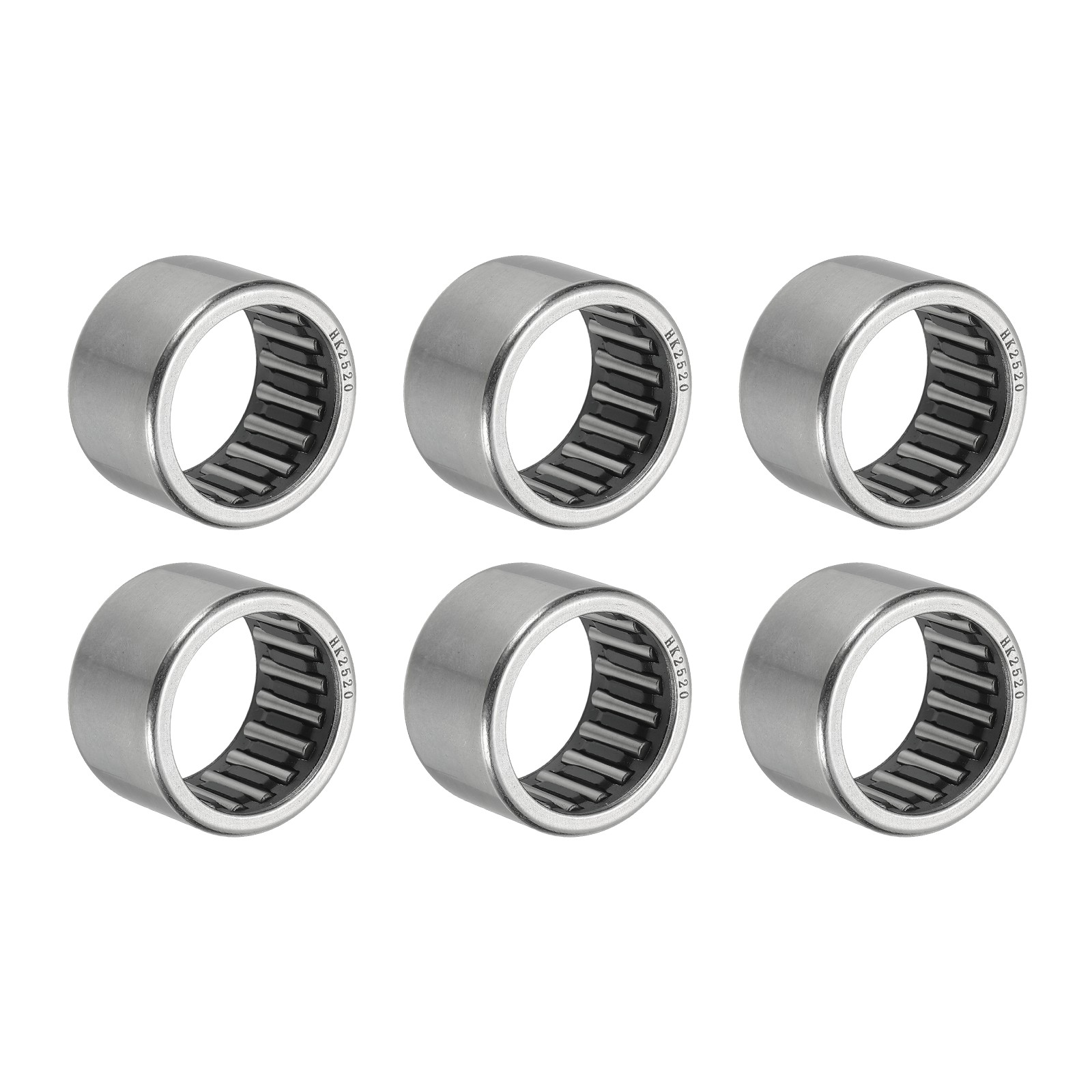 25 x 32 x 20 mm Needle Roller Bearings 6PCS Steel Open Ends Bearing Silver