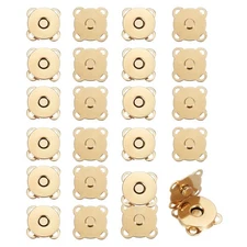 12 Sets Magnetic Snap Buttons, 18mm Plum Blossom Snaps Closures, Rose Gold