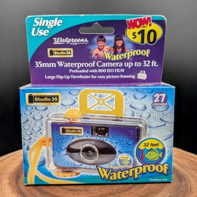 Walgreens 35mm Single Use Waterproof Disposable Camera 27 Exposures SEALED BOX