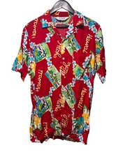 Vintage 70s 80s Pullover Hawaiian Aloha Camp Shirt Mens M Made in Hawaii Floral