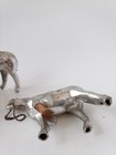 2 Vintage Cast Metal Horse Figurines Western Silver Finish USA *Broken read* — photo 9