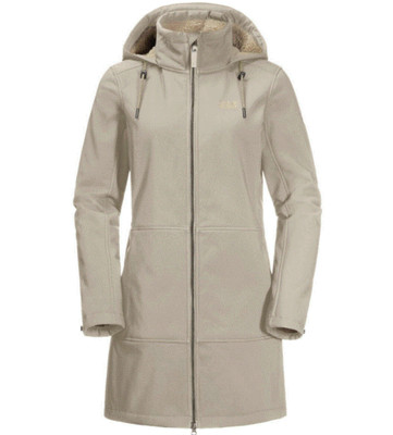 JACK WOLFSKIN Damen Mantel Softshellmantel Windy Valley Coat alt weiss Gr S M