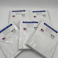 1000 Premium Label Supply  8.5" X 5.5" Half Sheet Self Adhesive Shipping Labels