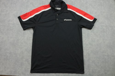 #ad Sport Tek Polo Shirt Mens Medium Black Honda Pioneer Racing Colorblock Top $20.99