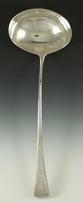 1797 Antique English Eley Fearn Sterling Silver Soup Punch Ladle 12.5"