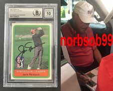 JACK NICKLAUS SIGNED 1981 DONRUSS ROOKIE CARD w/EXACT VIDEO PROOF BECKETT 10 BGS