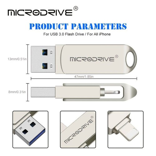 128GB USB Flash Drive; Photo Memory Stick External Storage Thumb Drive For IPhon - Picture 6 of 12
