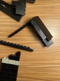 VTG Lego Black Castle Lot Walls Arches Windows Pieces 6086 6085 Dirty Scratched
