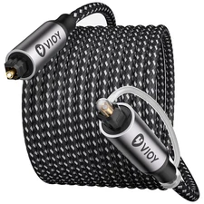 VIOY Optical Audio Cable 15 FT, Long Digital Fiber Optic Cable, 15FT 