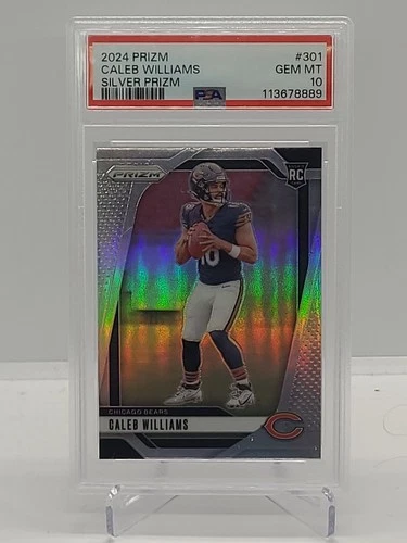 Caleb Williams 2024 Panini Prizm Rookie #301 Silver Prizm PSA 10