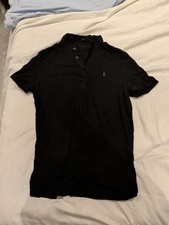 Al Saints Polo Black Medium Short Sleeve T-Shirt Men's Size M