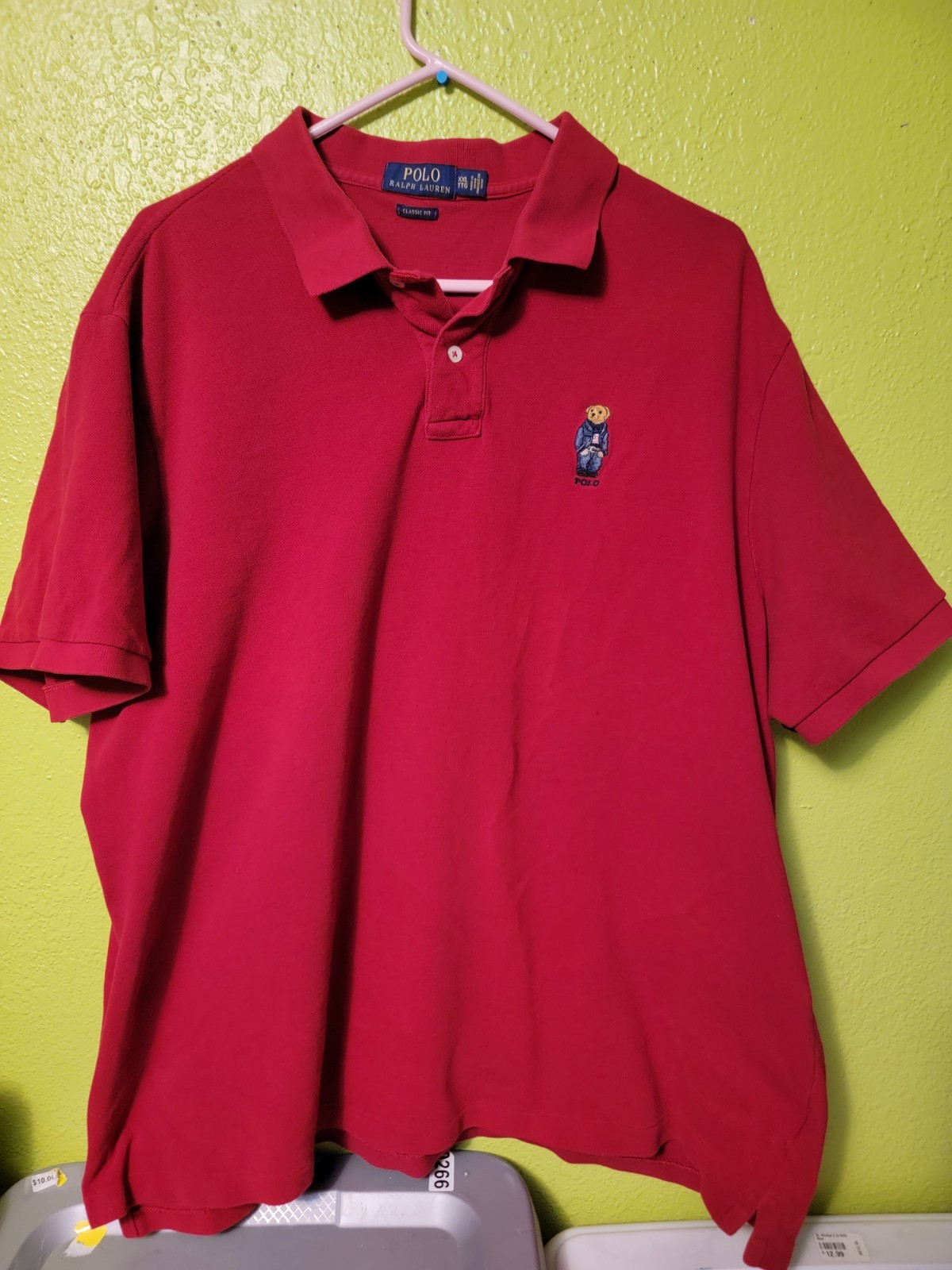 Polo Bear Ralph Lauren Polo Shirt Solid Red Men’s Size XXL Classic Fit S/S