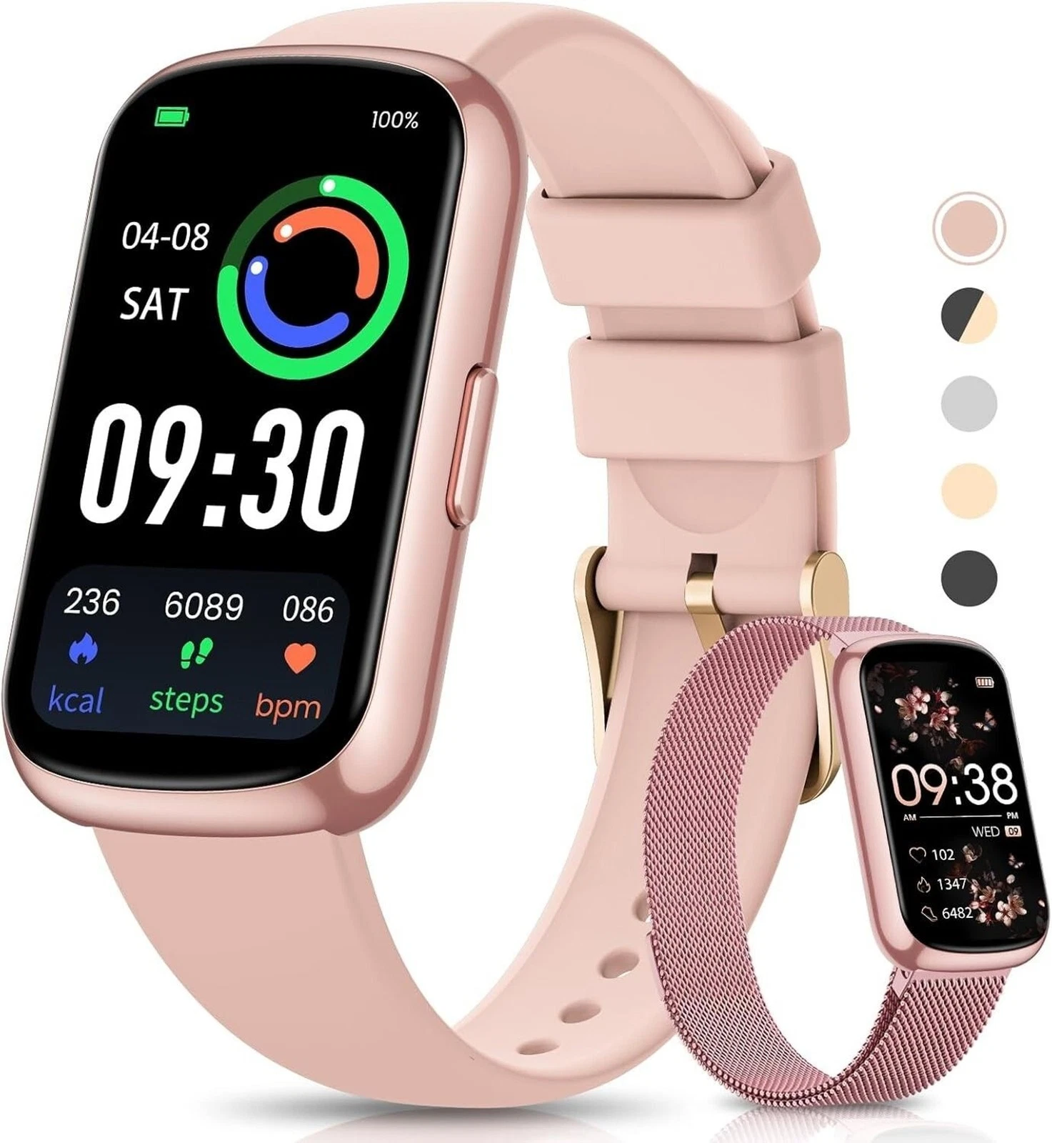 Fitness Tracker- Smart Watches for Women Men with 24/7 Heart Rate Monitor Blood