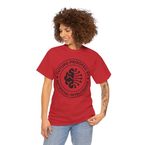 Future Proofed By AI Unisex Cool Heavy Cotton Tee Motivational T-Shirt & Gift - Picture 75 of 83