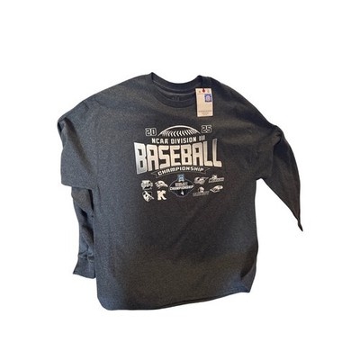Champion Mens NCAA Division III Baseball Championship 2025 T-Shirt Charcoal XL